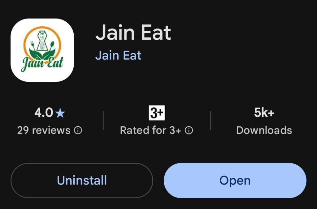 Jain Eat Play Store Official Badge